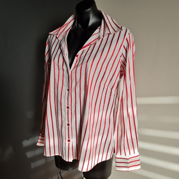 MARKS AND SPENCER striped long sleeve shirt 18 - Picture 3 of 8